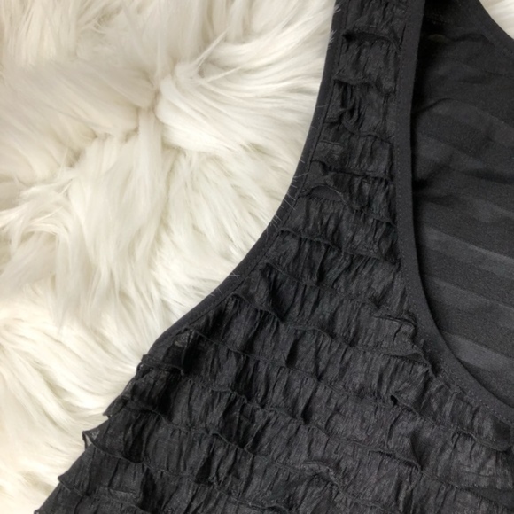 Free People Black Ruffle Tank Mini Dress Festival - Picture 4 of 4